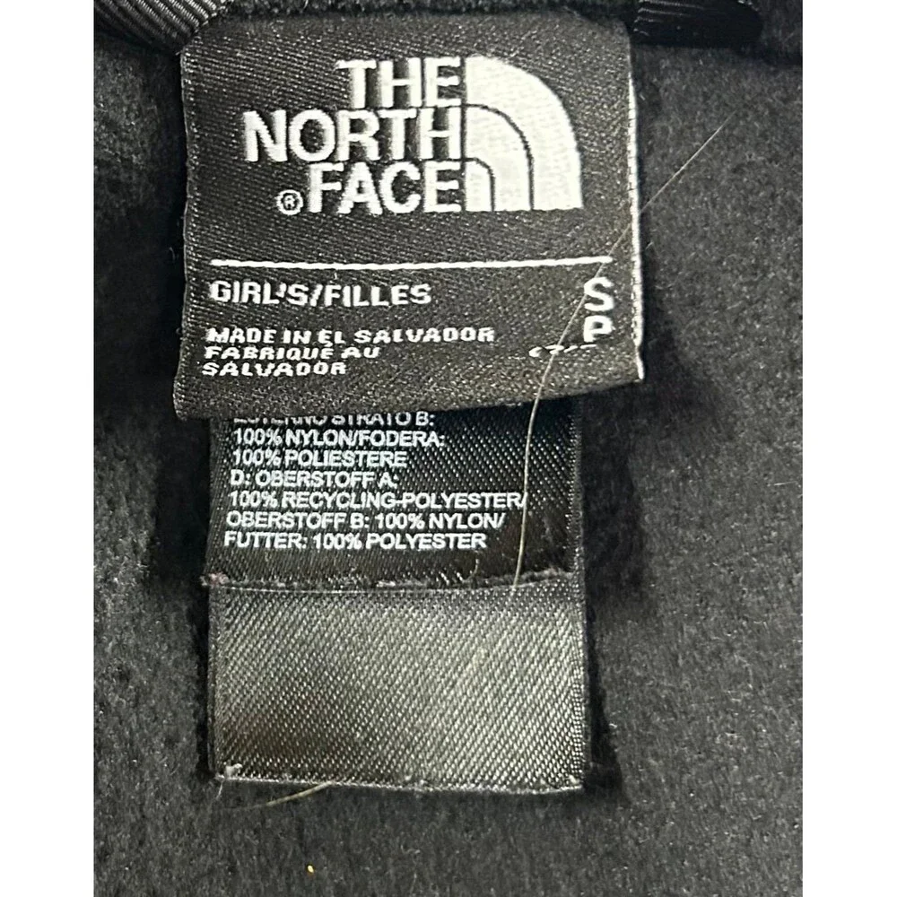 Kids The North Face Denali Fleece Jacket Youth Small Black Full Zip Pockets